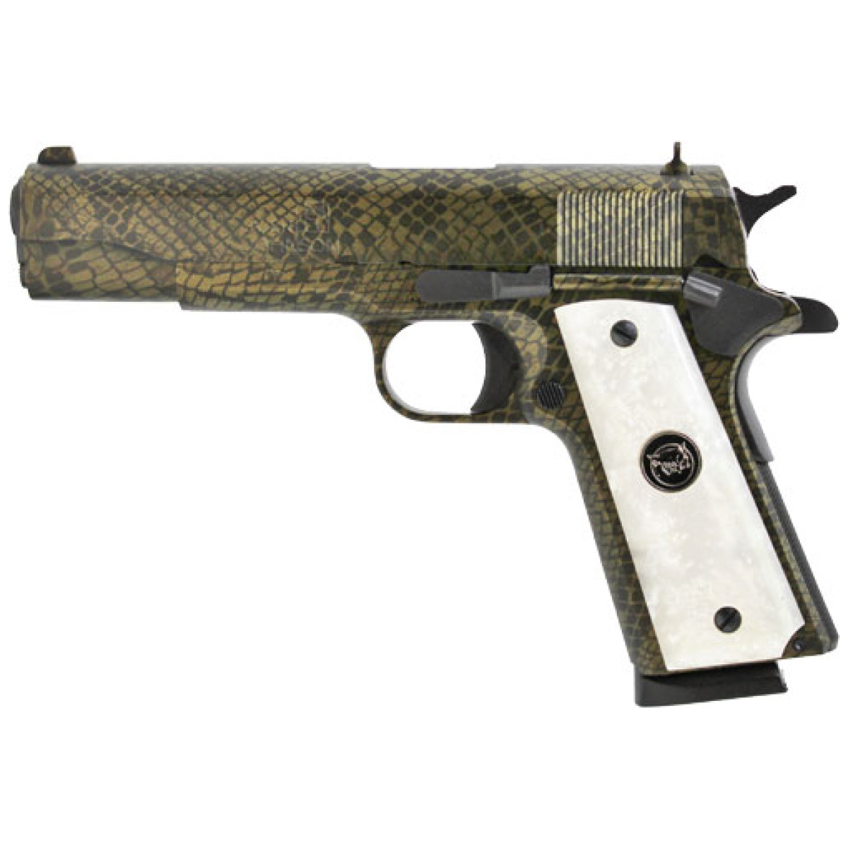 Gijwm_2. Jpg - iver johnson 1911a1 moccasin - 45acp 5" fs 8rd snakeskin - gijwm 2