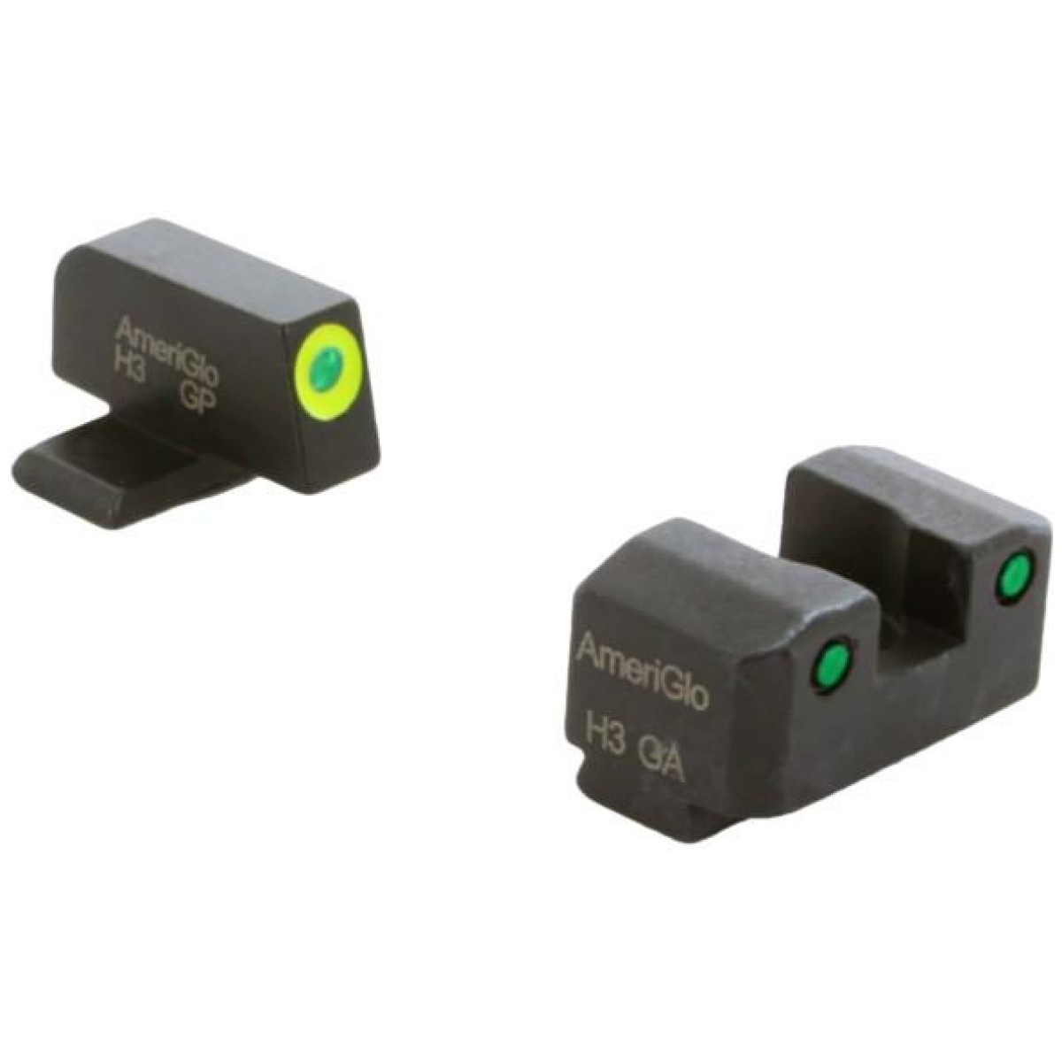 Kqxd819-1. Jpg - ameriglo trooper tritium handgun sight set for springfield xd green rear green with lumigreen front - kqxd819 1