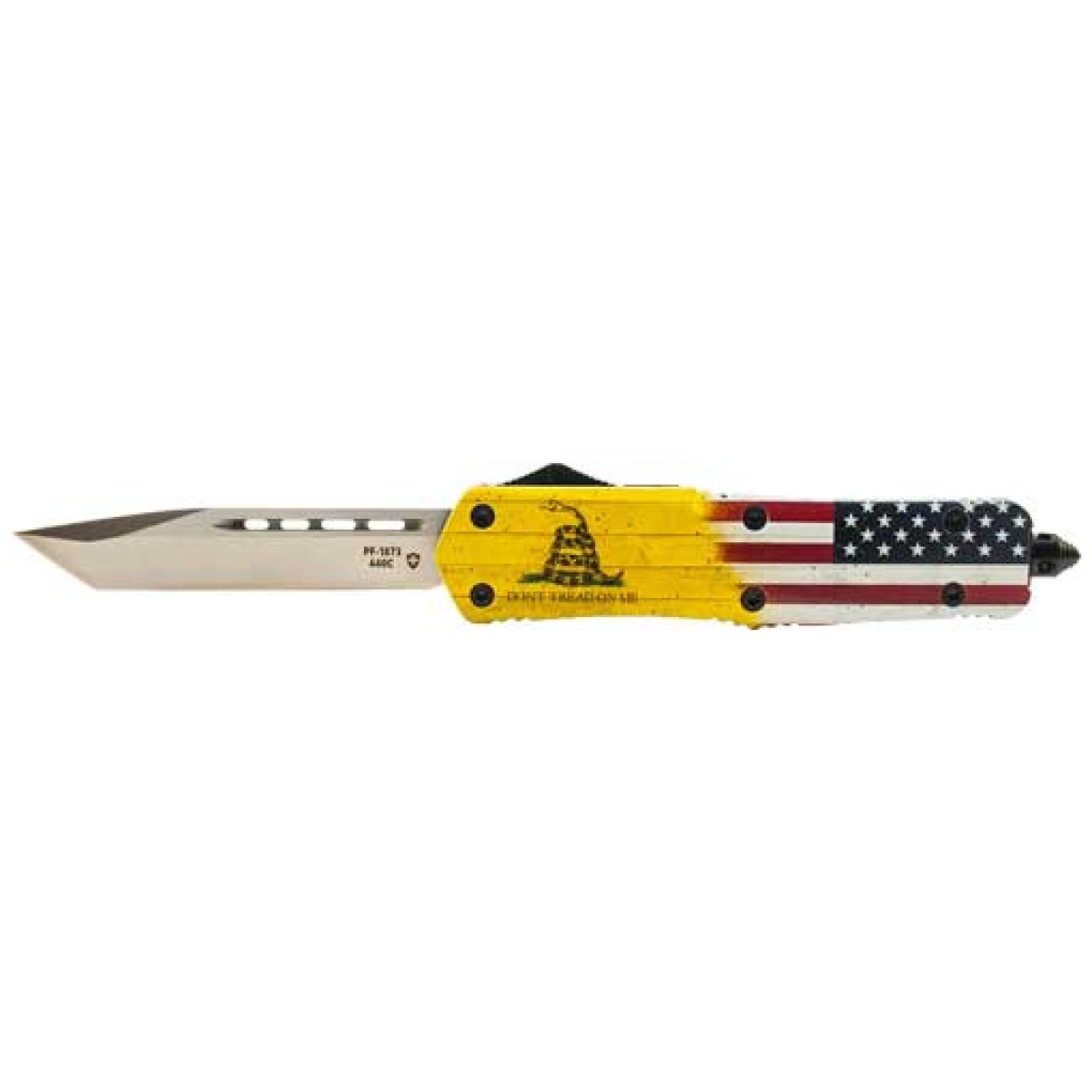 Ldtom232. Jpg - templar knife large otf don't - tread on me 3. 5" silver tanto - ldtom232