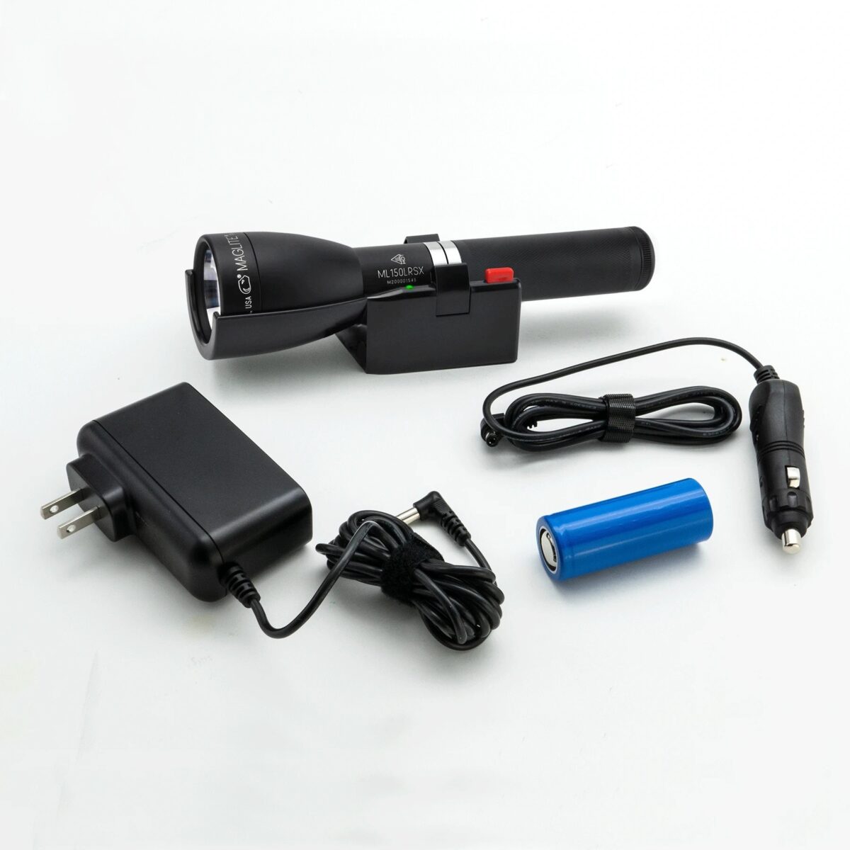 Mag-ml150lrsx-7019. Jpg - ml150lrsx flashlight, lifepo4 battery, charging cradle, 12v wire lead - mag ml150lrsx 7019