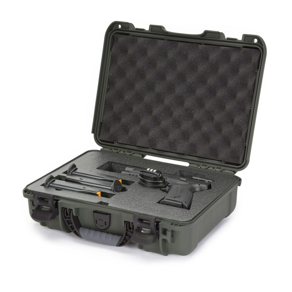 Nan-910s-080ol-0a0-21312. Jpg - 910 nanuk case w/foam (21312) for pistol optic ready - olive - nan 910s 080ol 0a0 21312