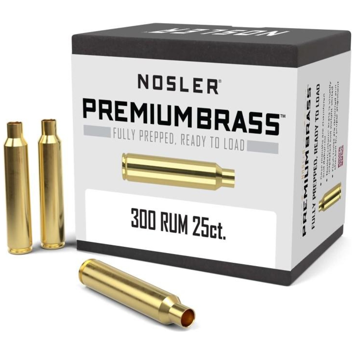 No11940-1. Jpg - nosler unprimed brass rifle cartridge cases 25/ct. 300 rem ultra - no11940 1