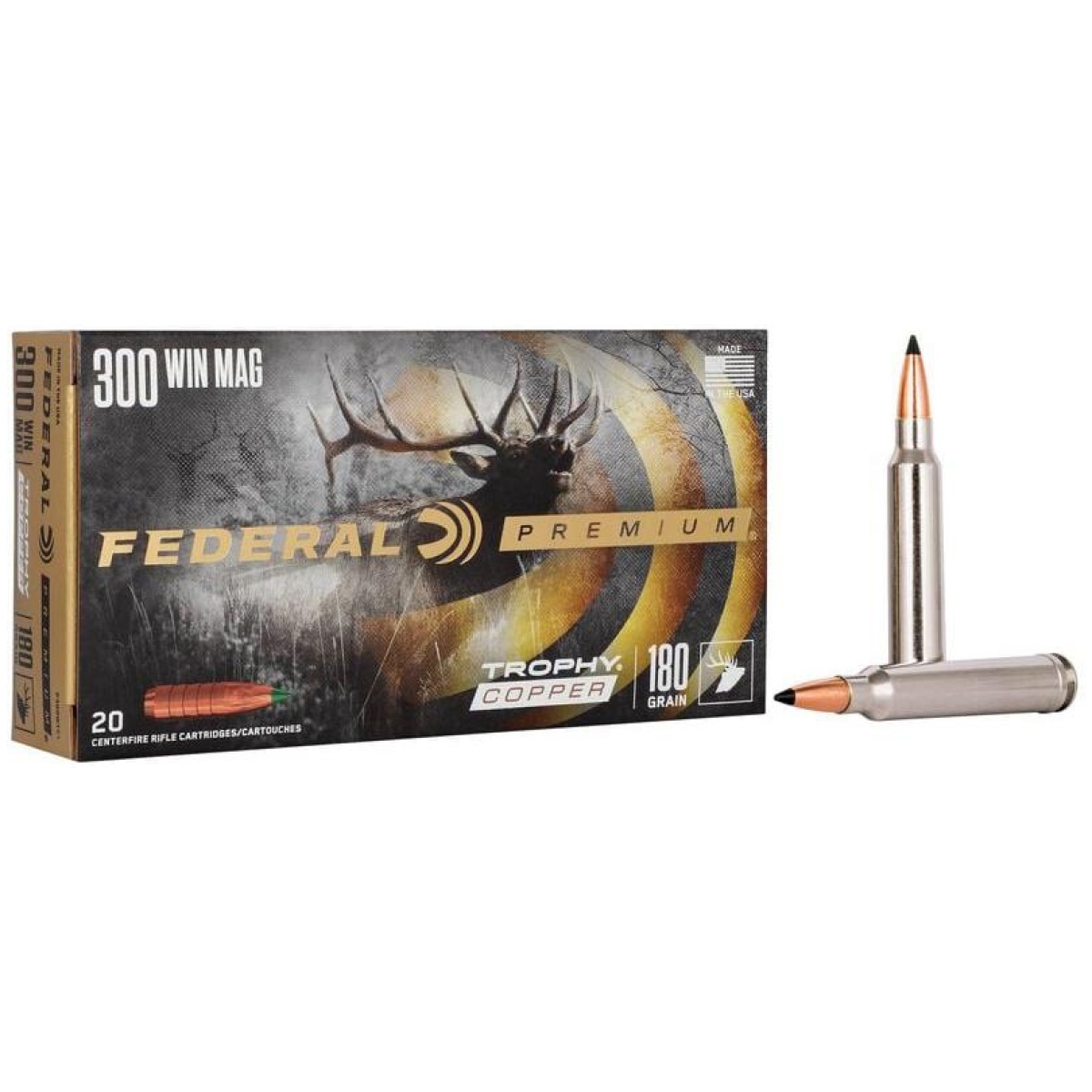 P300wtc1. Jpg - federal trophy copper rifle ammunition. 300 win mag 180gr pt 2960 fps 20/ct - p300wtc1