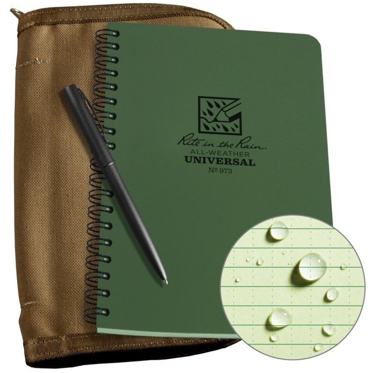 Rir-973t-kit. Jpg - side spiral notebook kit - tan book / tan cover - rir 973t kit