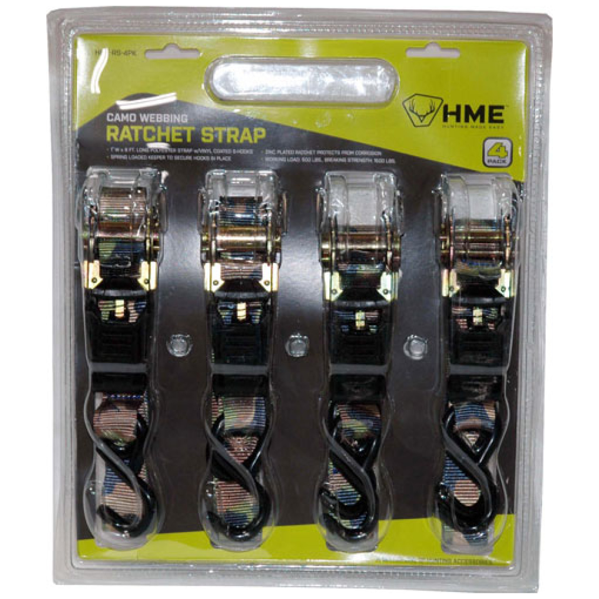 Rs4pk-1. Jpg - hme ratchet strap 1"x8' - camo strap 4pk - rs4pk 1