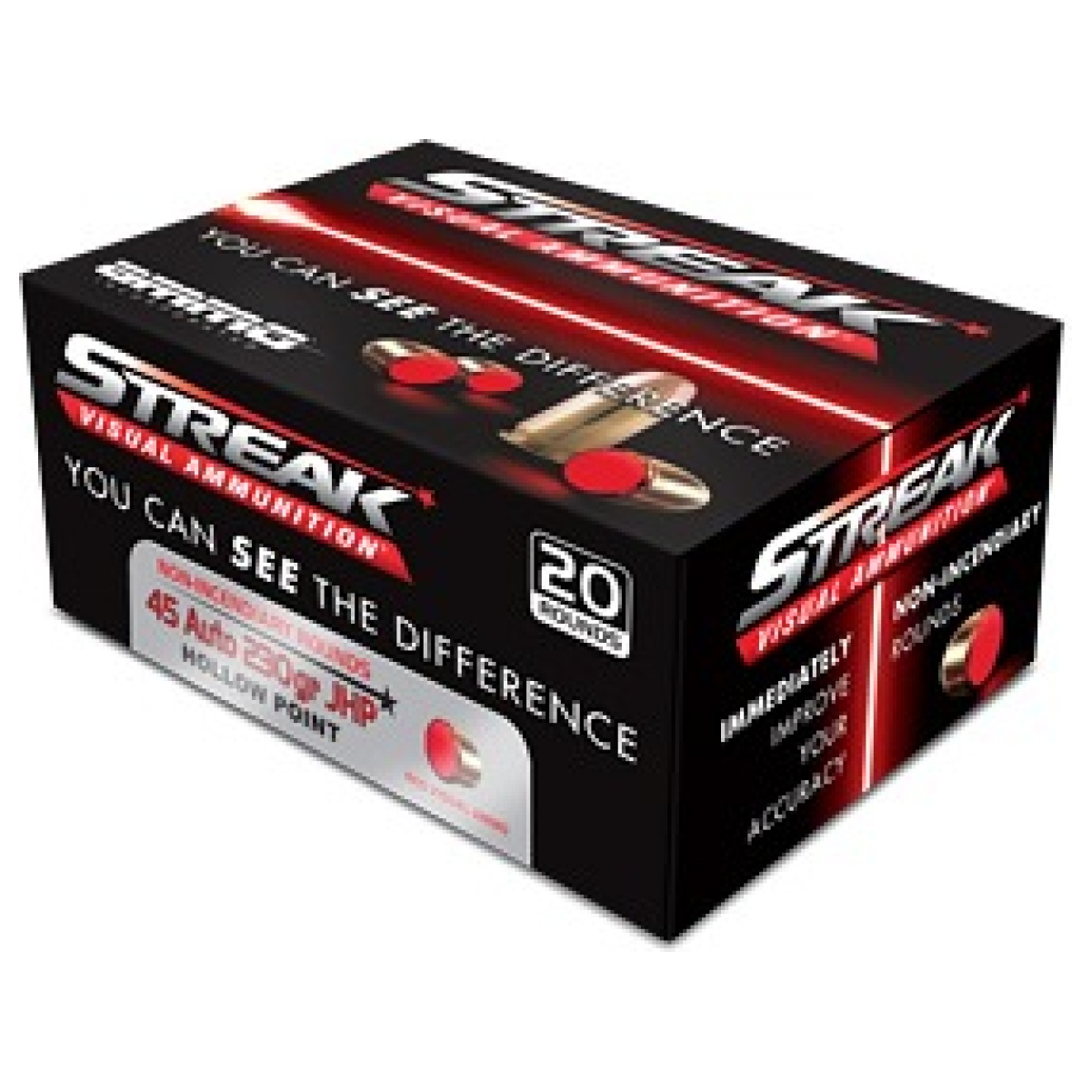 Strk45230jhp-red_1. Jpg - streak red 45 auto 230gr jhp 20/200 - strk45230jhp red 1