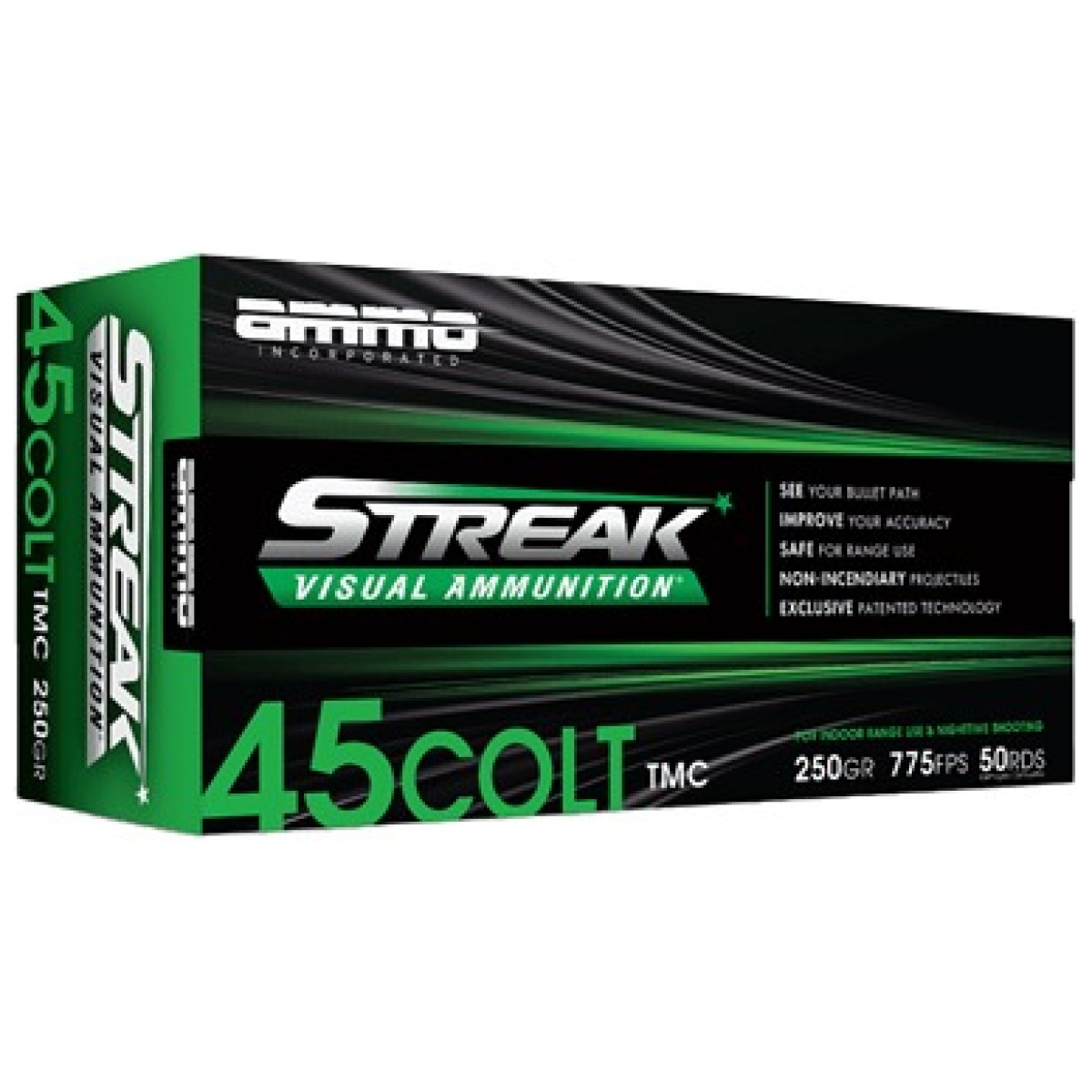 Strk45c250tmc-grn_1. Jpg - streak grn 45 colt 250gr tmc 50/1000 - strk45c250tmc grn 1