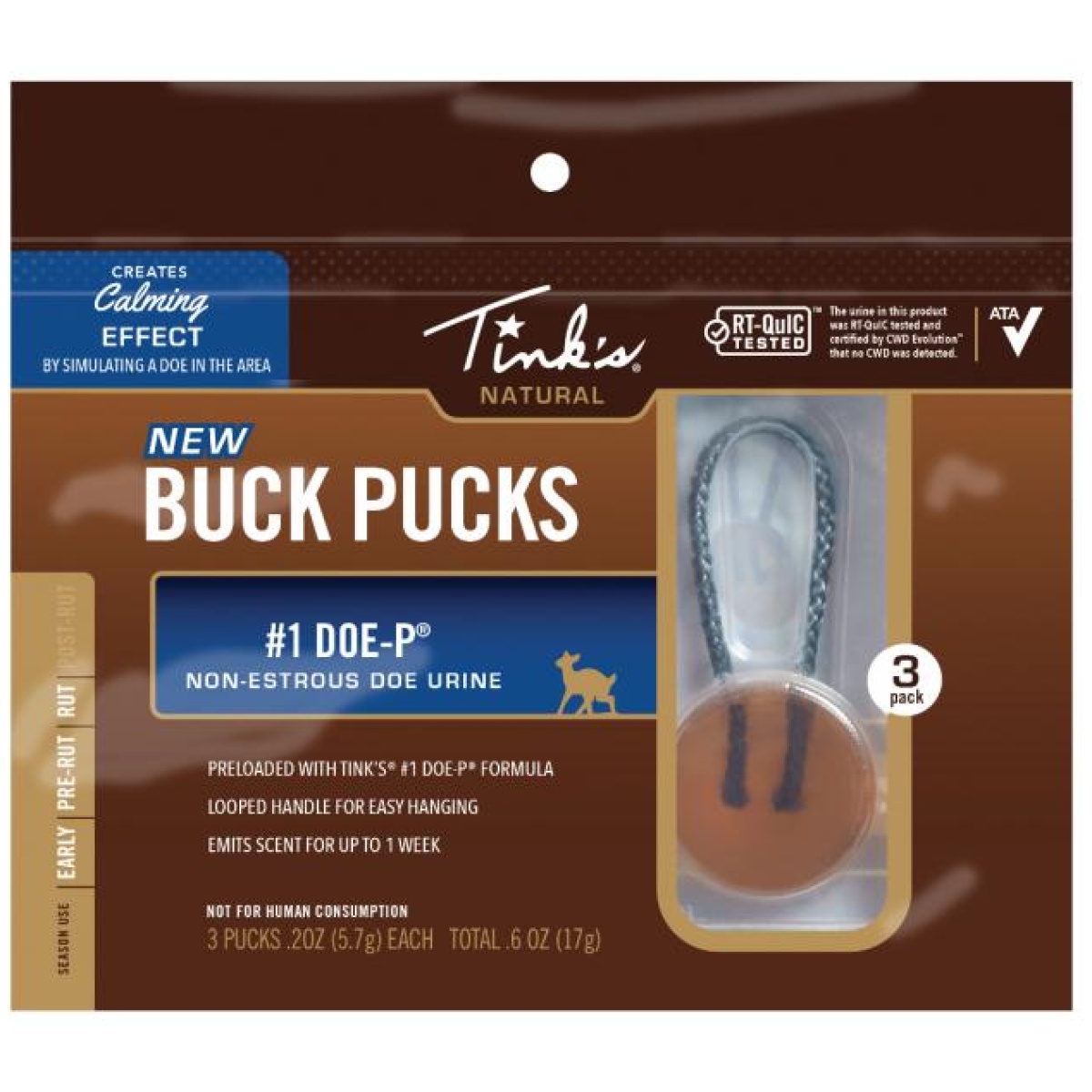 Tqw6341. Jpg - tink's #1 doe-p buck pucks scent hangers - 3/ct - tqw6341