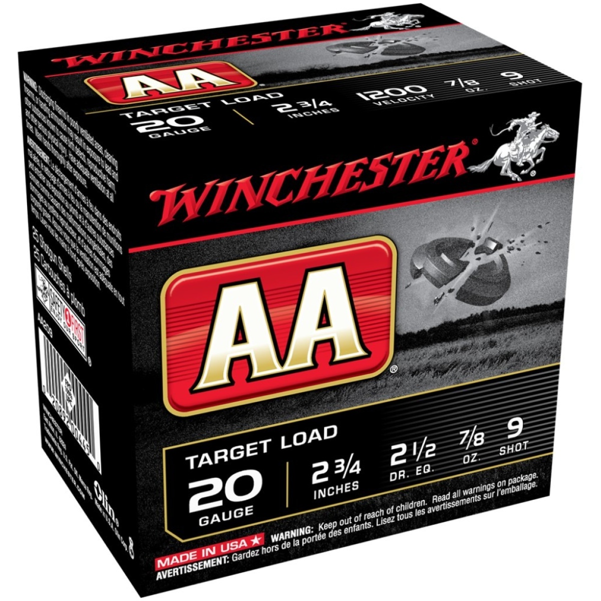 Wnaa209-1. Jpg - winchester aa target 20 ga 2-3/4" 7/8 oz #9 - 25/ct - wnaa209 1