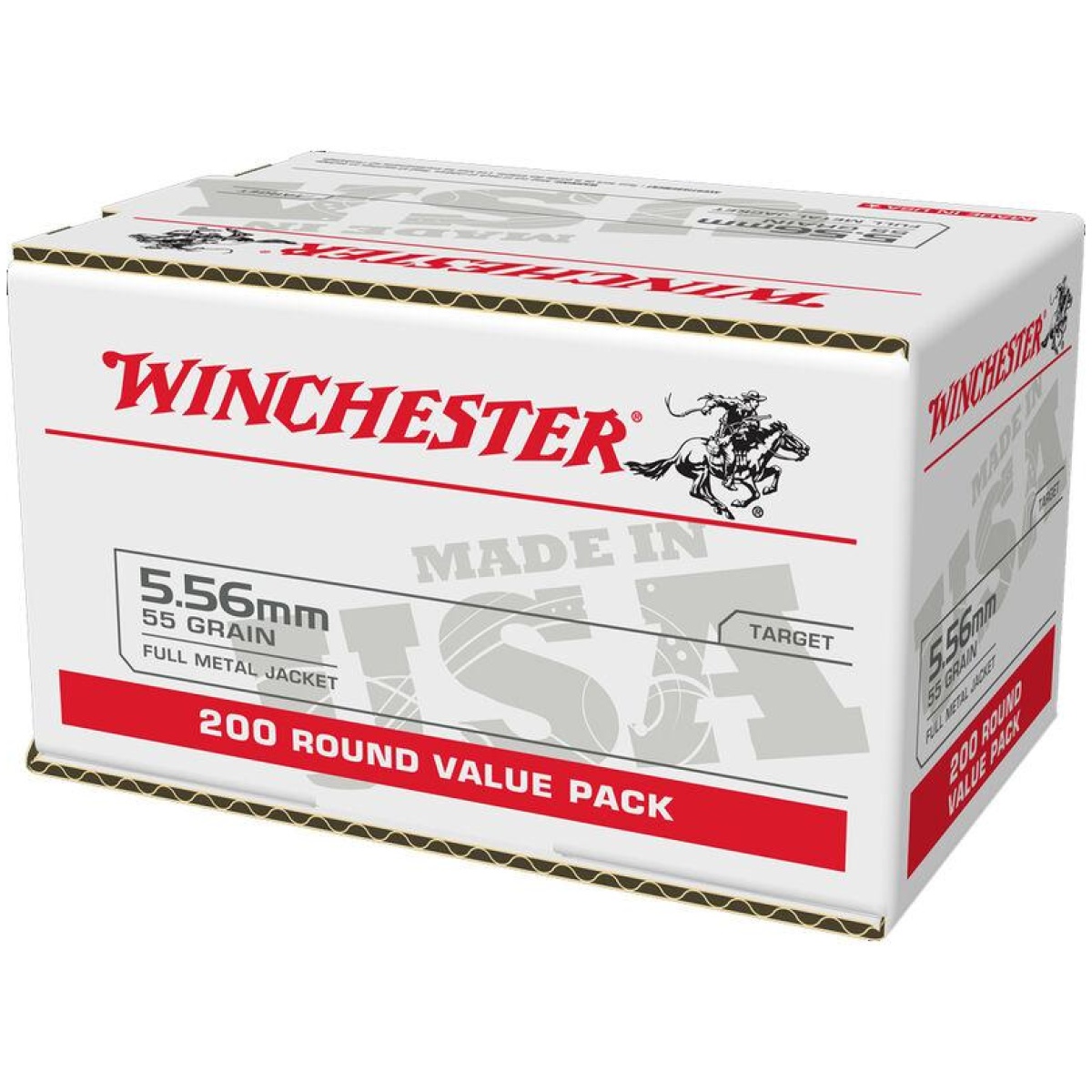 Wnwm193200-1. Jpg - winchester usa lake city m193 rifle ammunition 5. 56mm 55 gr. Fmj 3240 fps 200/ct - wnwm193200 1