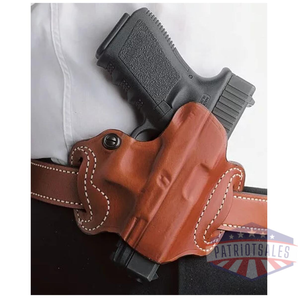 086ta21z0. Webp - desantis mini slide holster - owb rh leather 1911 tan - 086ta21z0