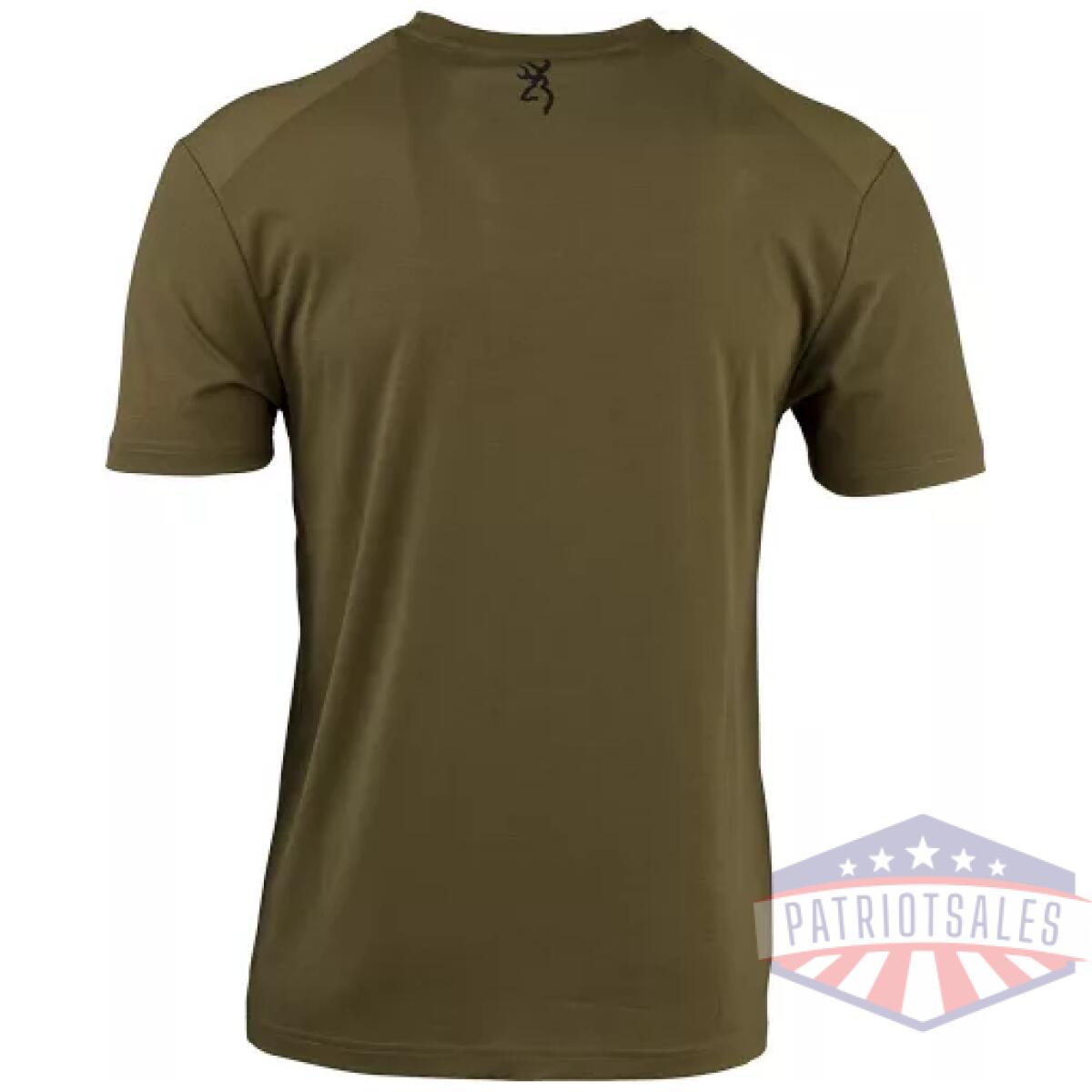 3014776403_back. Webp - browning ss perf camp shirt - ram logo green large - 3014776403 back