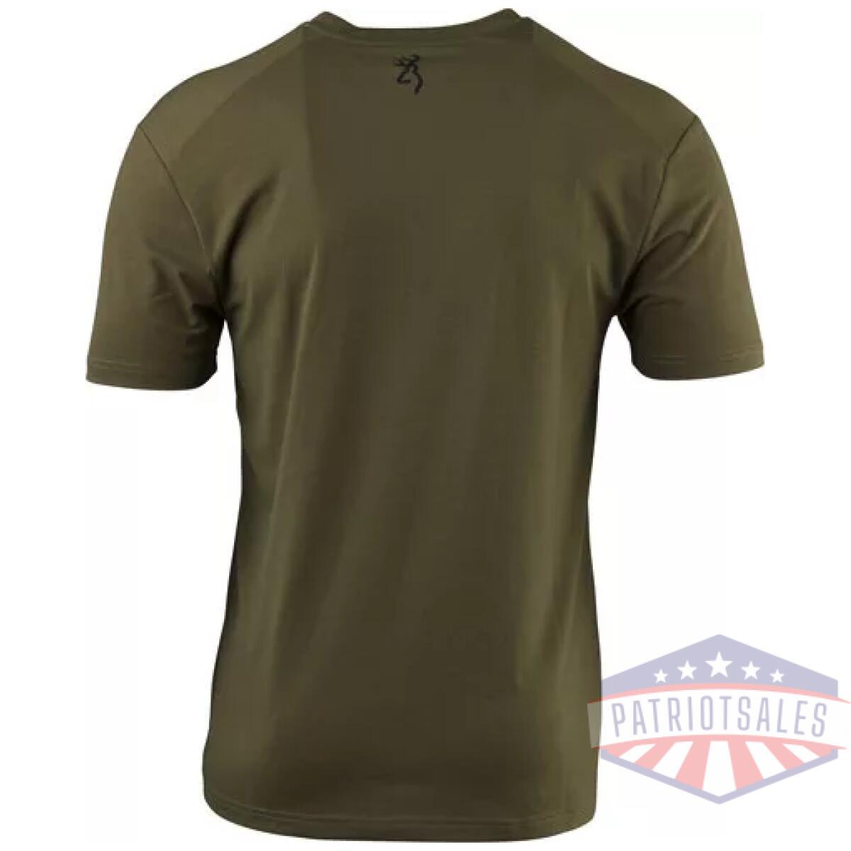 3014796404_back-1. Webp - browning ss perf camp shirt - mule deer logo green x-large - 3014796404 back 1