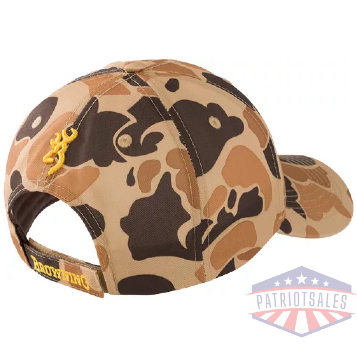 308379121_back. Webp - browning rimfire cap buckmark - logo vintage tan camo velcro - 308379121 back