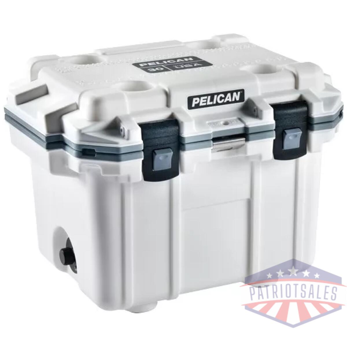 30q2whtgry. Webp - pelican coolers im 30 quart - elite white/gray - 30q2whtgry