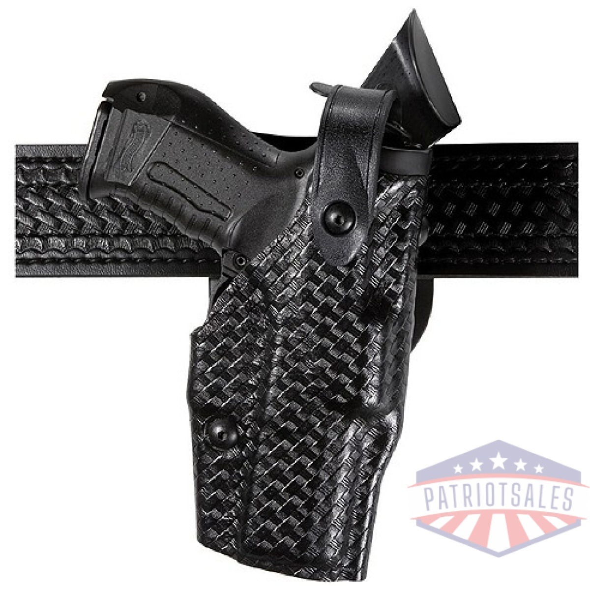 6360-74-62. Jpg - model 6360 als/sls mid-ride, level iii retention duty holster for sig sauer p228 - 6360 74 62