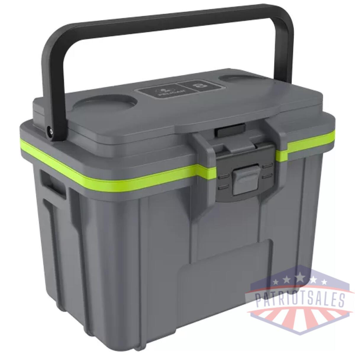 8q1dkgryegrn. Webp - pelican coolers im 8 quart - gray/green ice pack & storage - 8q1dkgryegrn