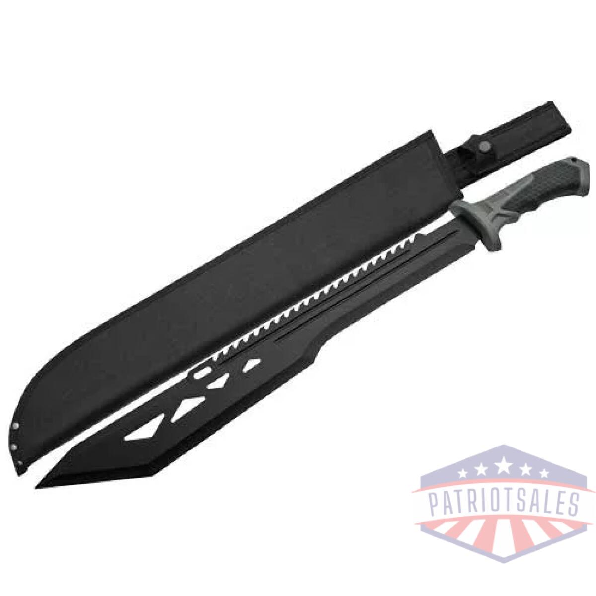 926936bk. Webp - szco rite edge 20" macho - machete black w/sheath 25" oal - 926936bk