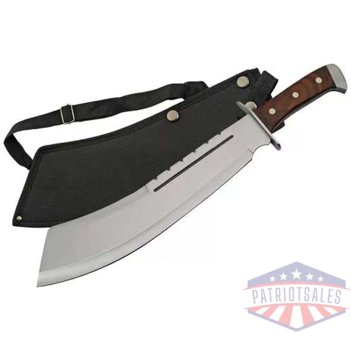 926948wd. Webp - szco rite edge 13. 5" wood - bully machete ss blade w/shth - 926948wd