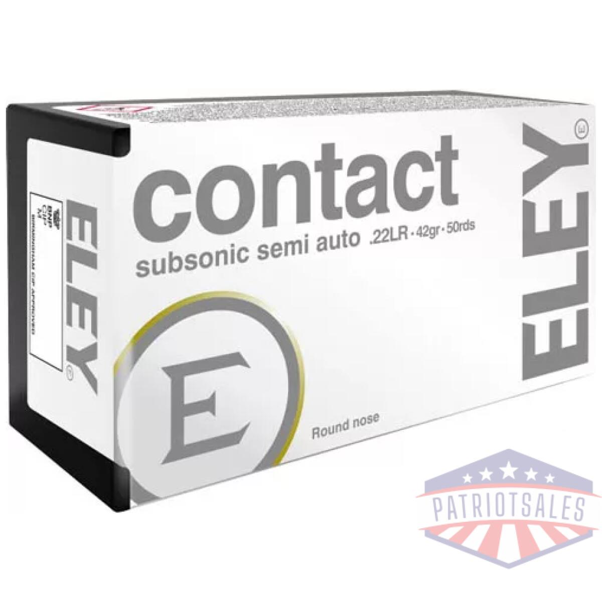 A02300_2. Webp - eley contact subsonic 22lr - 42gr rn 50rd 100bx/cs - a02300 2