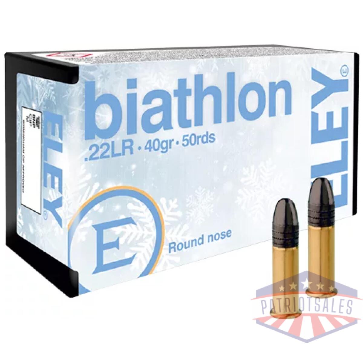 A03130-1. Webp - eley biathlon club 22lr 40gr - rn 50rd 100bx/cs - a03130 1