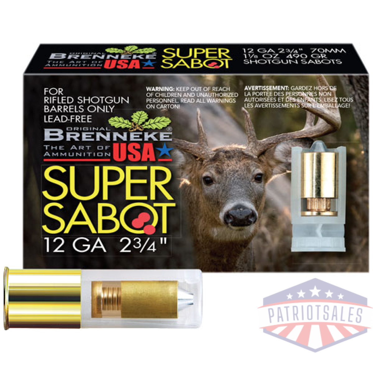 A1210822_1. Jpg - brenneke usa super sabot 12ga - 2. 75" 1-1/8oz slug 5rd 50bx/cs - a1210822 1