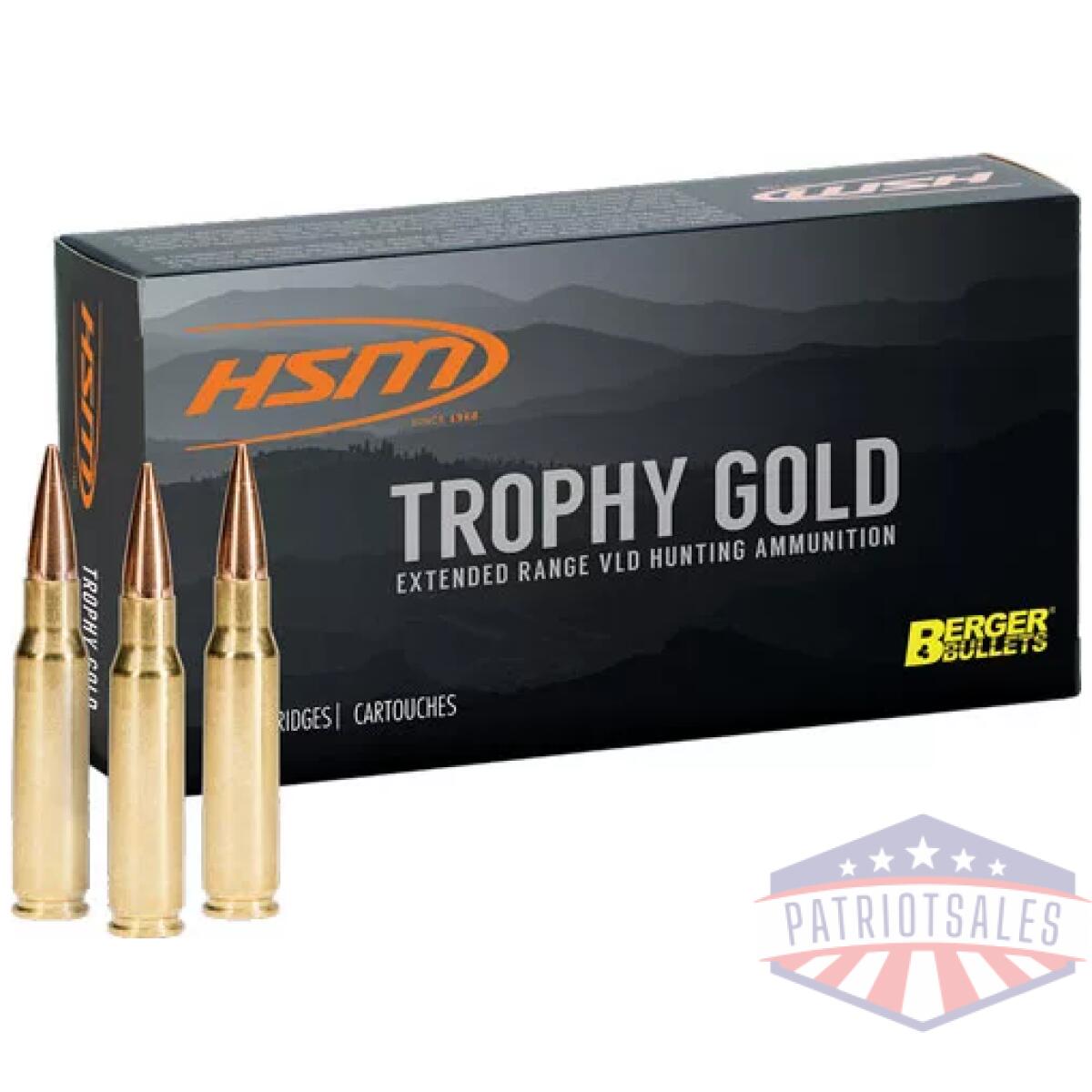 A264wm130vld. Webp - hsm trophy gold 264 win mag - 130gr berger vld 20rd 20bx/cs - a264wm130vld