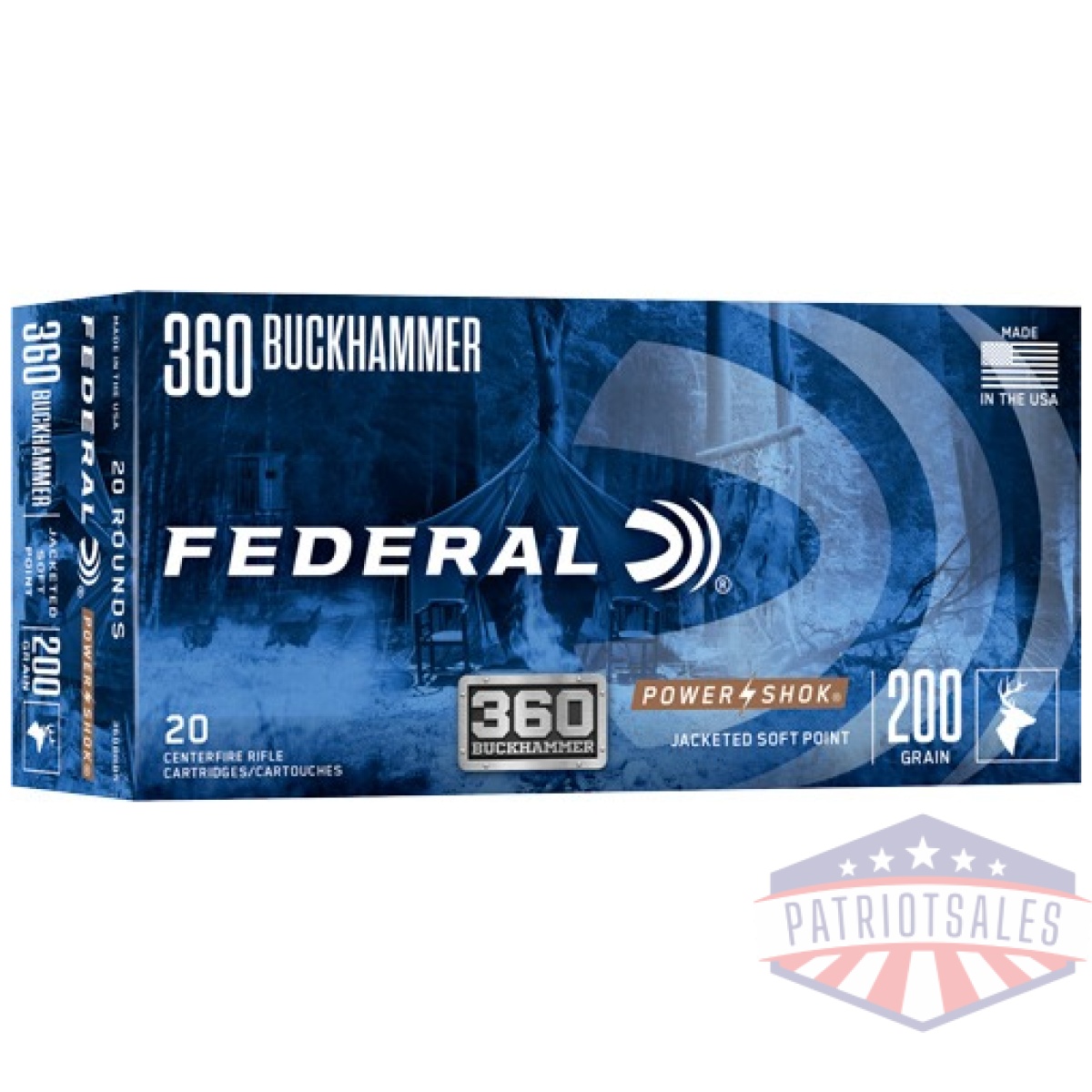 A360bhbs-1. Jpg - federal power-shok 360 - buckhammer 200g sp 20rd 10bx/c - a360bhbs 1