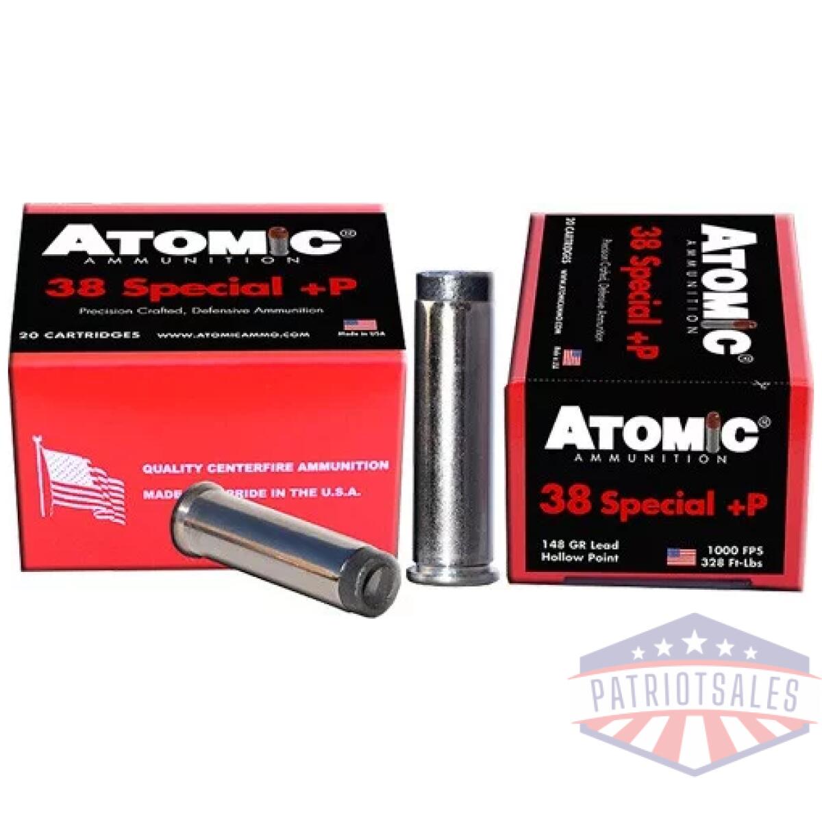 A4621. Webp - atomic 38 special +p 148gr wc - up-side down 20rd 10bx/cs - a4621