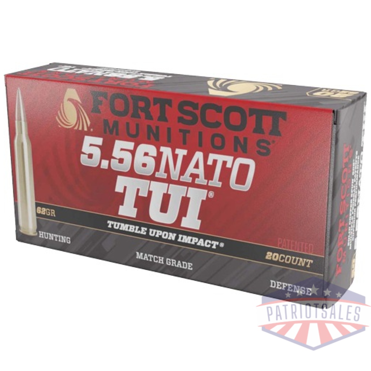 A556062scv1. Jpg - fort scott 5. 56x45 62gr tui - solid copper 20rd 25bx/cs - a556062scv1