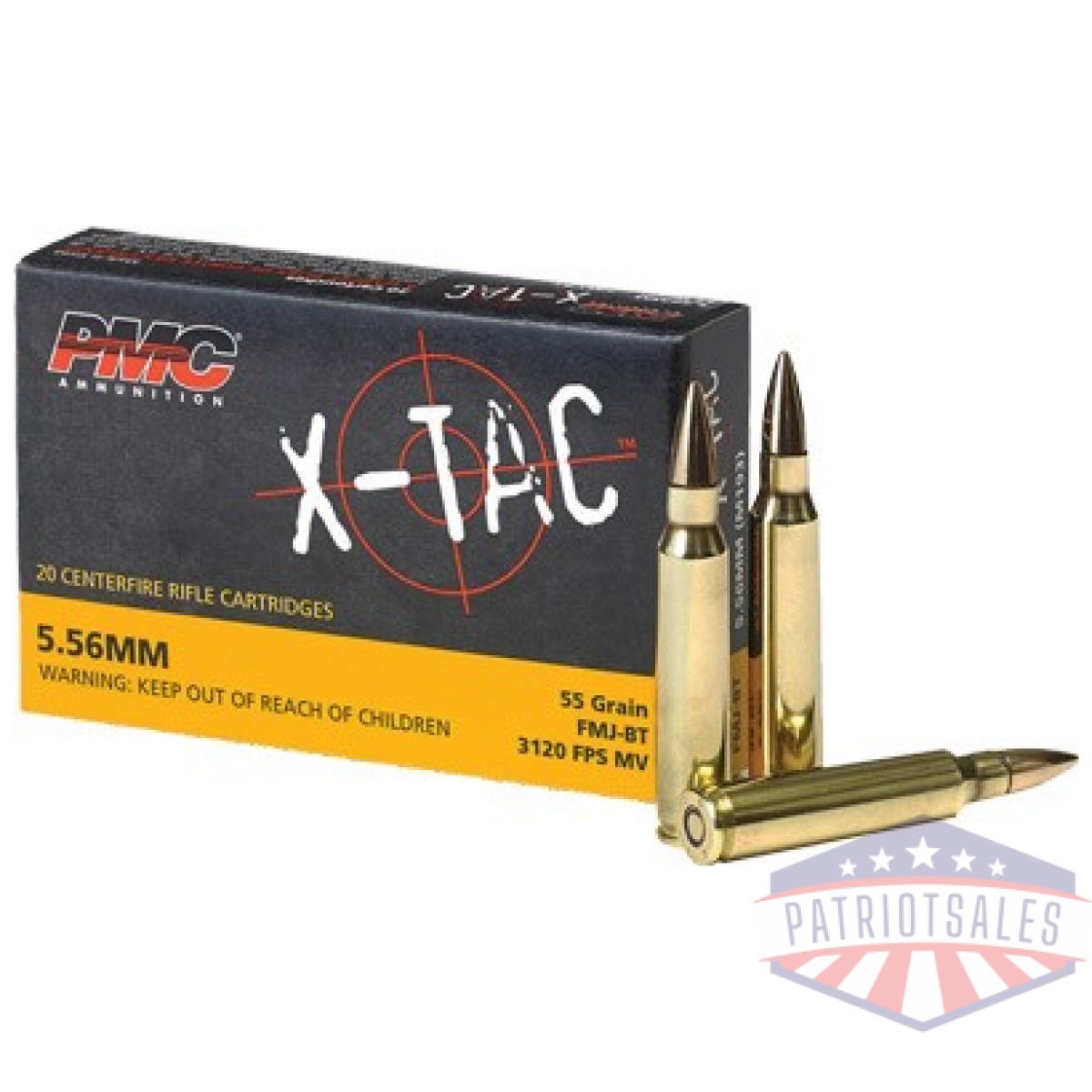 A556x. Jpg - pmc 5. 56x45 55gr fmj-bt - 20rd 50bx/cs - a556x