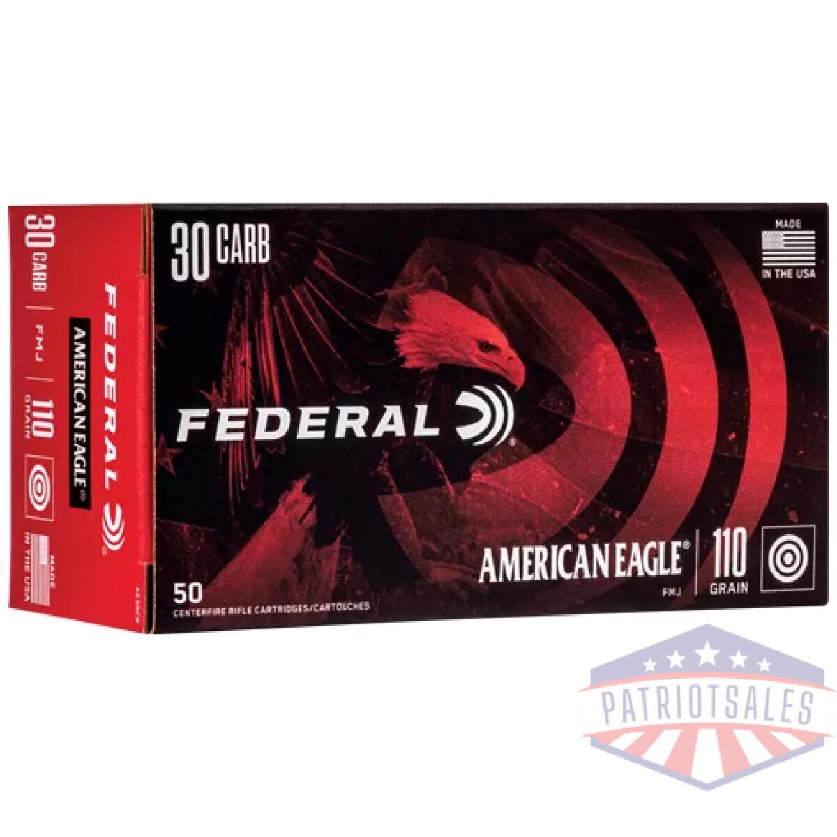 Ae30cb. Webp - federal ae 30 carbine 110gr - fmj 50rd 10bx/cs - ae30cb