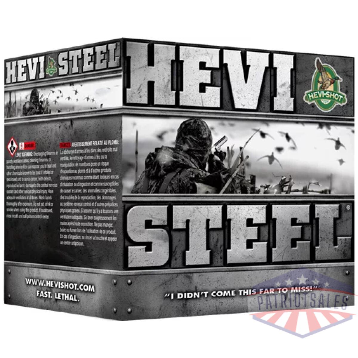 Ahs60004. Webp - hevi-shot heavy steel 12ga - 3" 1-1/4oz #4 25rd 10bx/cs - ahs60004