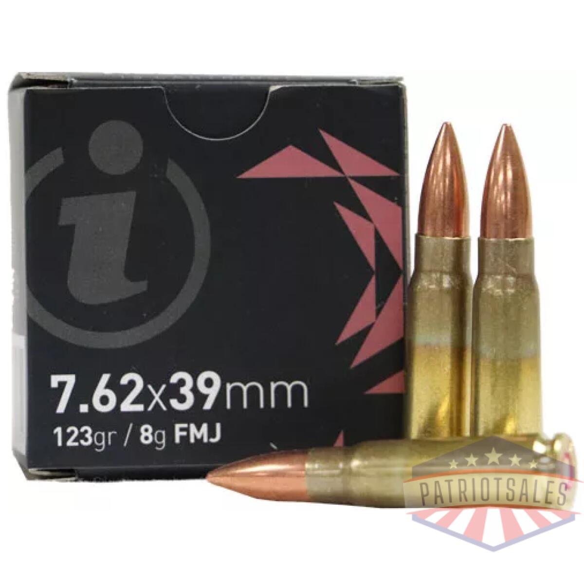 Aig76239. Webp - igman 7. 62x39 123gr fmj - 15rd 56bx/cs - aig76239