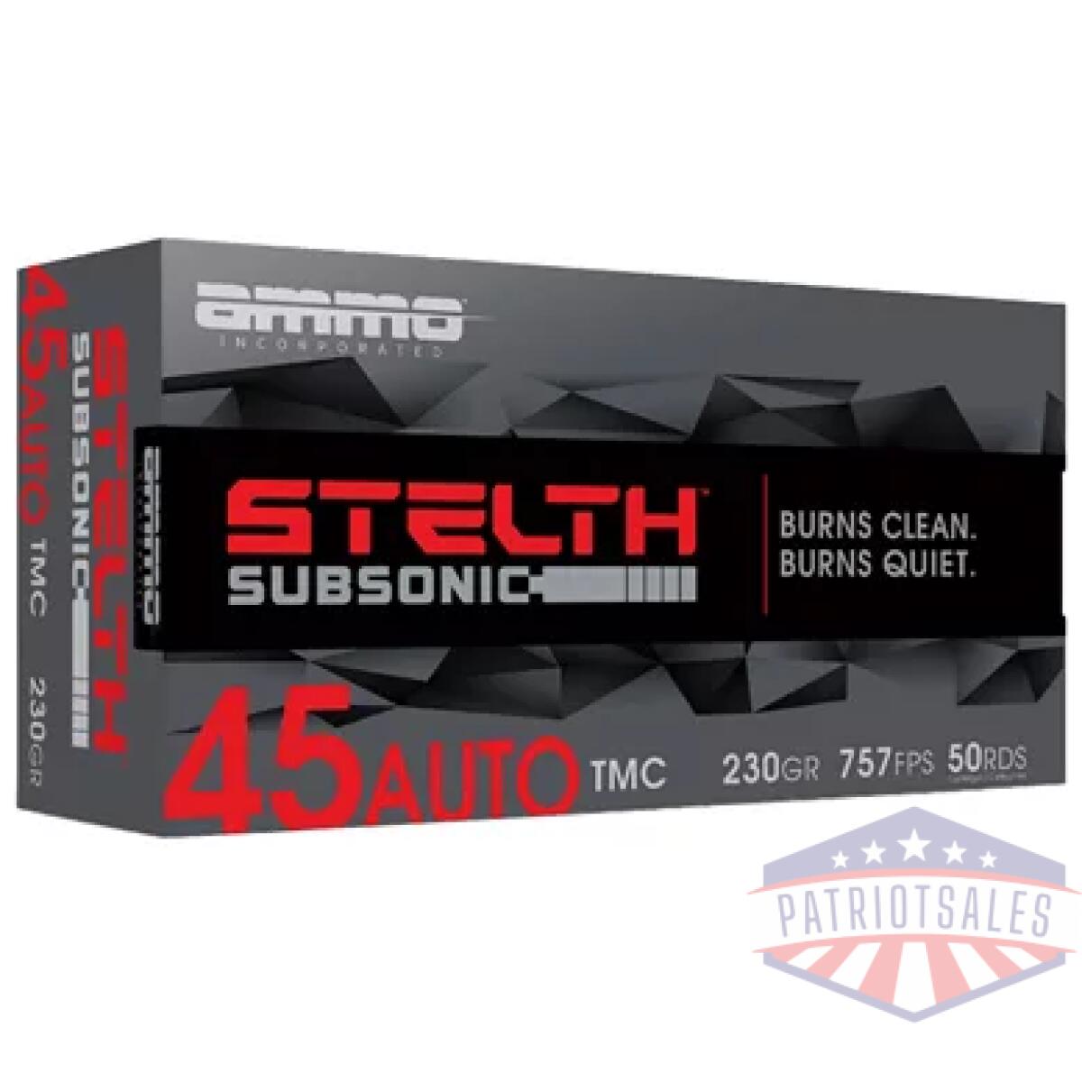 Ami45230tmc-stl_1. Webp - ammo inc stealth 45acp 230gr 50/1000 - ami45230tmc stl 1