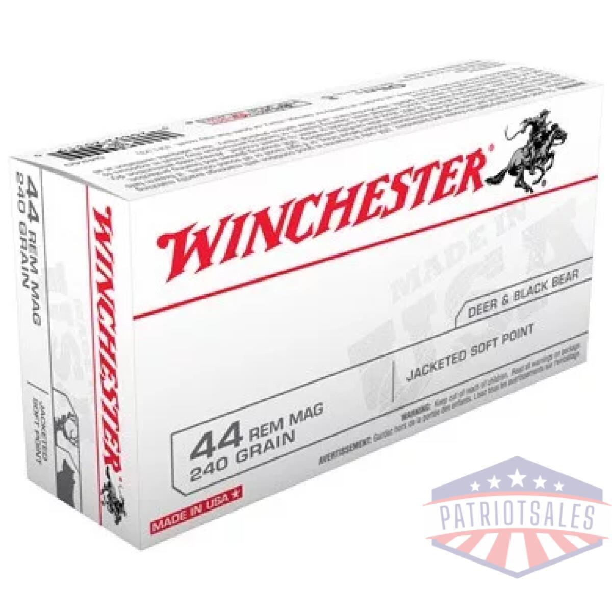 Aq4240. Webp - winchester usa 44 rem mag - 240gr jsp 50rd 10bx/cs - aq4240