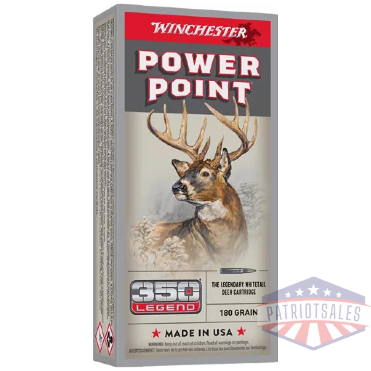 Ax3501_1. Webp - winchester super-x 350 legend - 180gr power point 20rd 10bx/cs - ax3501 1