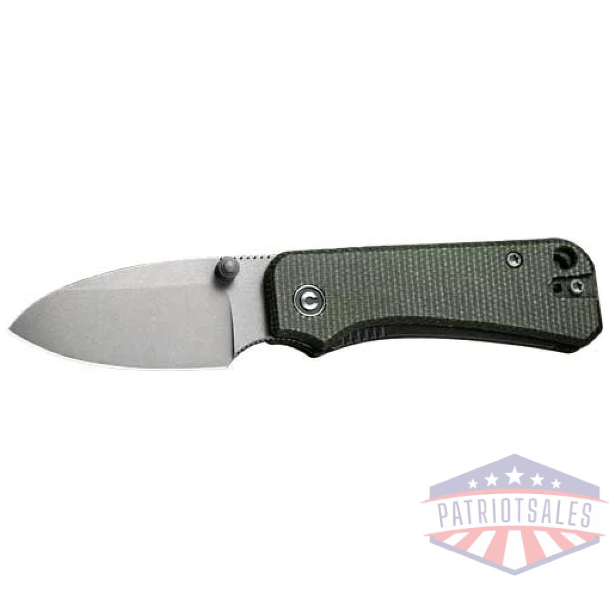 C19068sb1. Webp - civivi knife baby banter 2. 34" - green micarta/gray stnwsh - c19068sb1