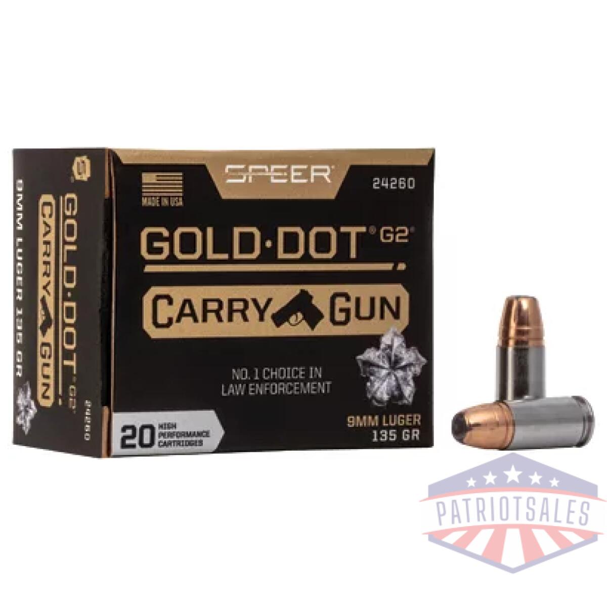 Cci24260_1-10. Webp - spr gold dot carry gun 9mm 135gr hp - cci24260 1 10