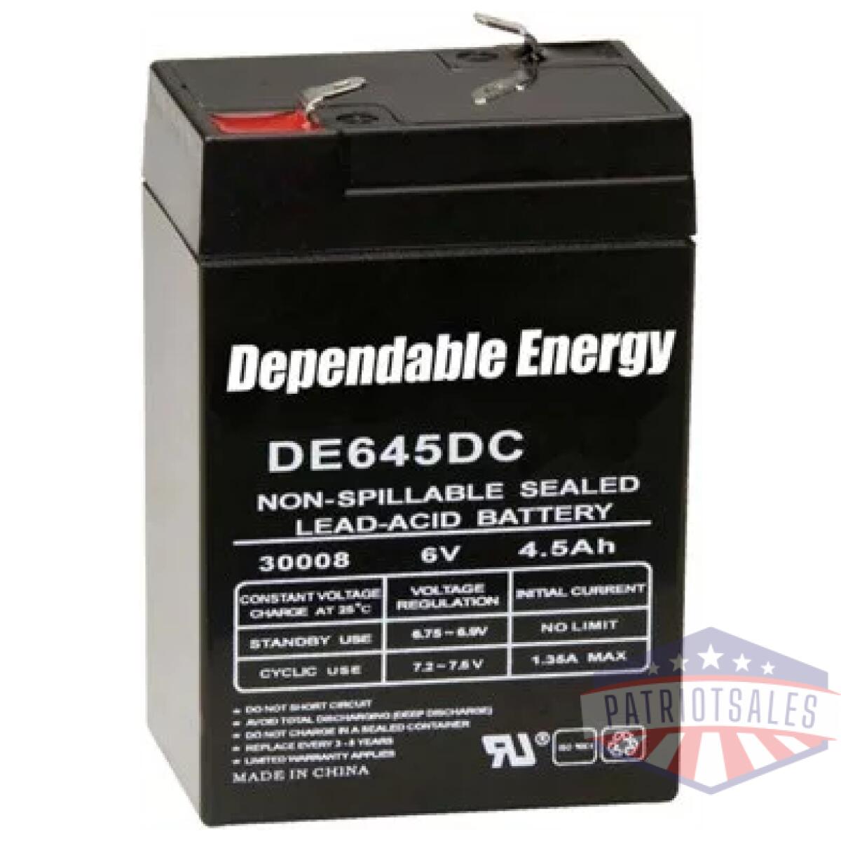 De30052. Webp - american hunter battery - rechargeable 6v 4. 5amp f-tab - de30052