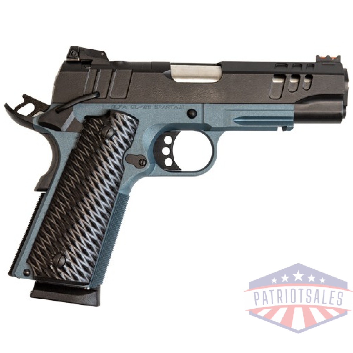 G1911a45cssblu. Jpg - glfa 1911 pistol 45acp 4. 25" - fs black slide titanium frame - g1911a45cssblu