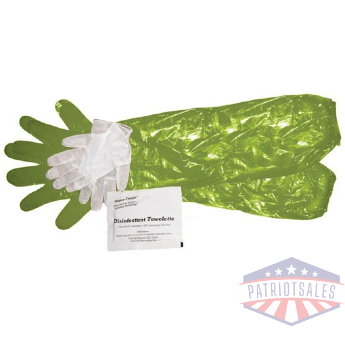 Gcg4. Jpg - hme game cleaning glove combo - shoulder & wrist w/towlette 4p - gcg4