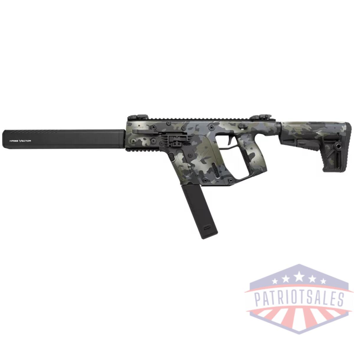 Gkv45cmcblk20. Webp - kriss vector crb g2 45acp 16" - 30rd m4 stock black camo - gkv45cmcblk20