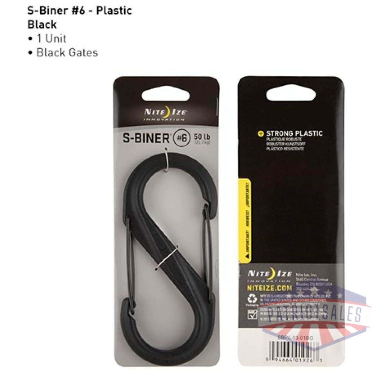 Nisbp6-03-01bg. Jpg - s-biner plastic double gated carabiner #6 - nisbp6 03 01bg