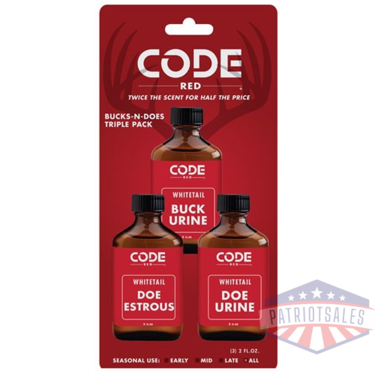 Oa1326. Jpg - code red deer lure bucks-n- does triple pack 2fl oz/ea - oa1326