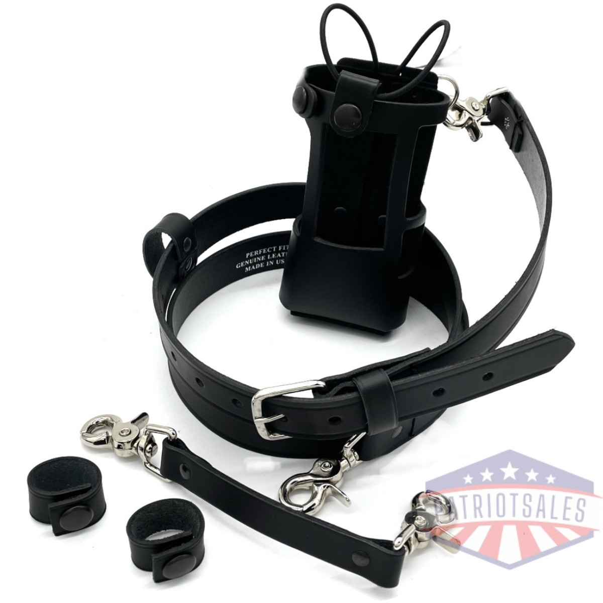 Pft-9105-fm-b-bd. Jpg - firefighter radio holder w/ beltslide & d-rings bundle - pft 9105 fm b bd