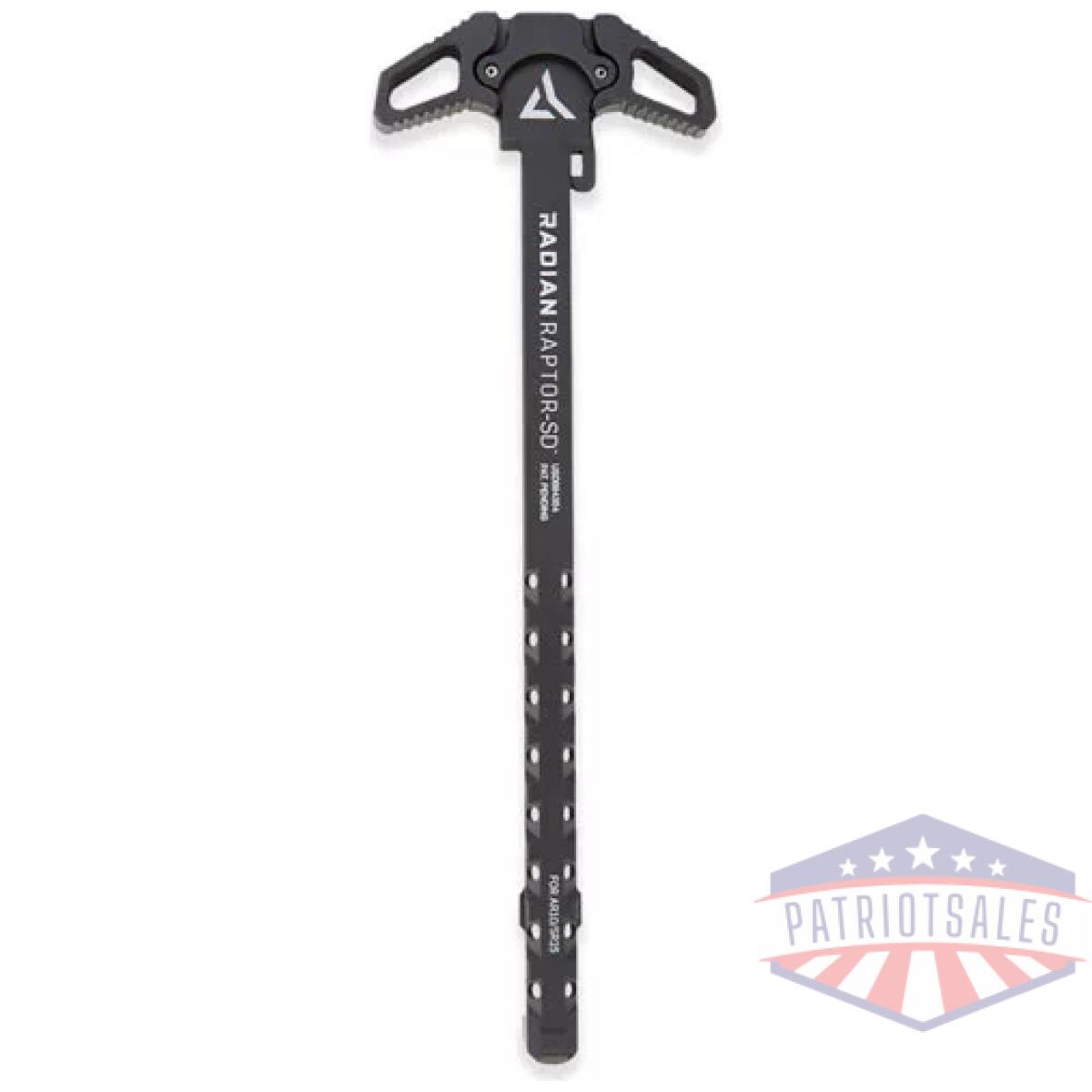 R0012. Webp - radian raptor-sd charging - handle black for ar10/sr25 - r0012