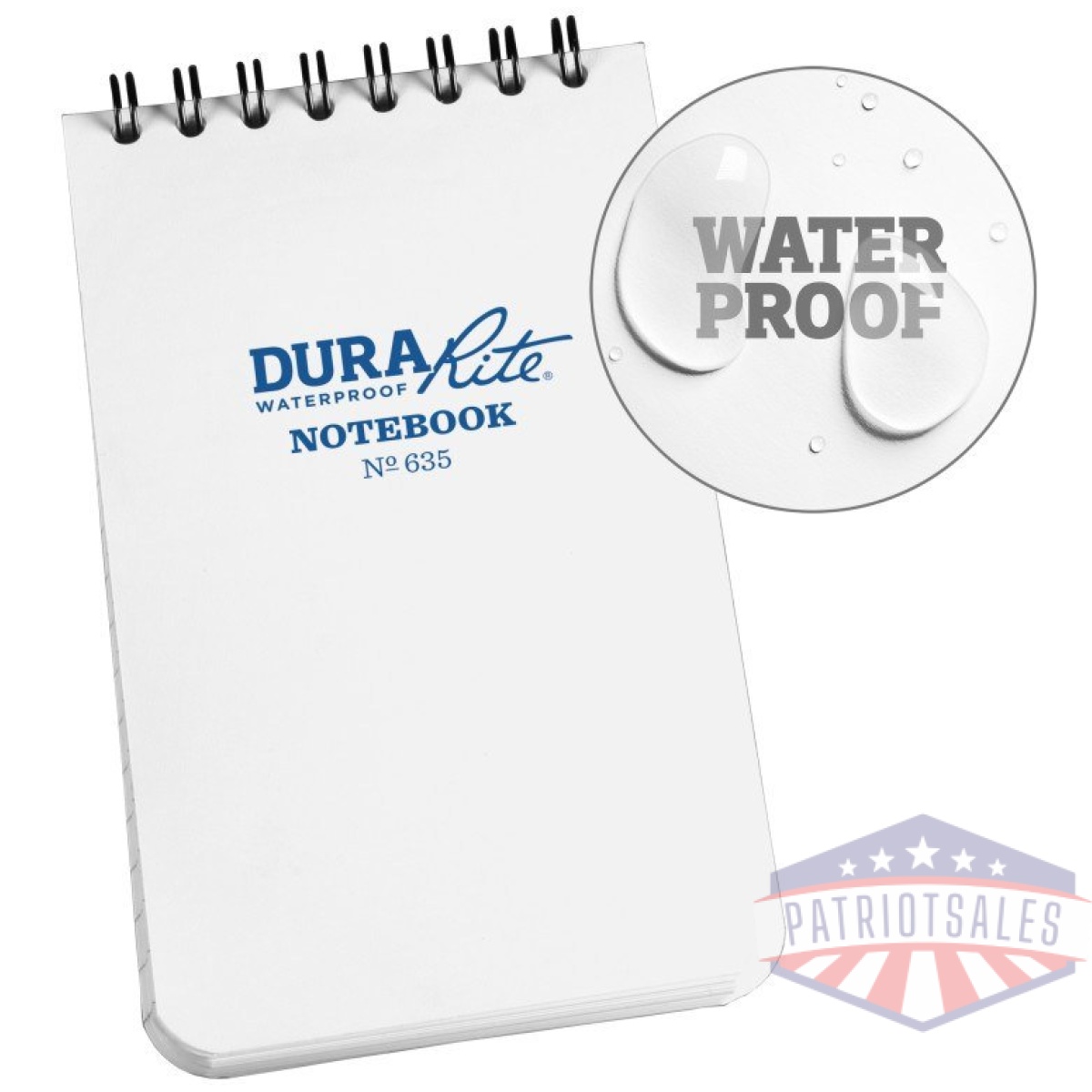 Rir-635. Jpg - waterproof durarite top spiral notebook - 3 x 5 - rir 635