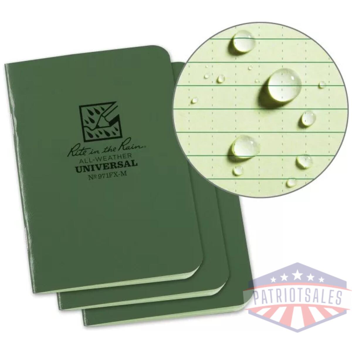 Rir-971fx-m. Webp - fabrikoid universal mini bound book - 3. 25 x 4. 625 - green - 3 pack - rir 971fx m