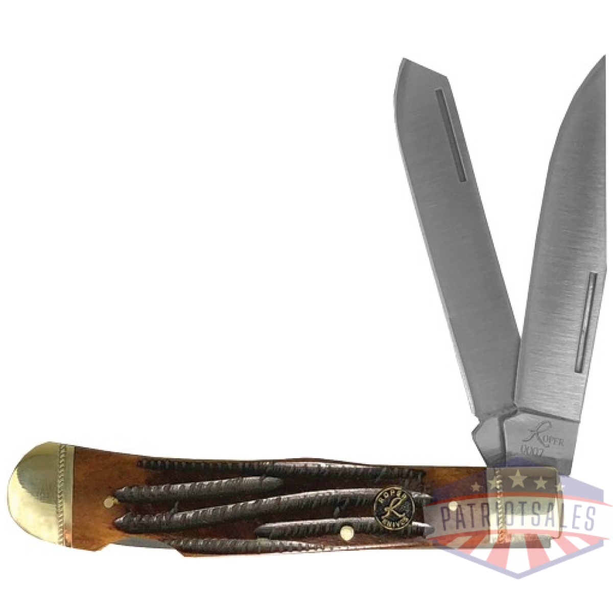 Rp0004cbb. Jpg - abkt roper double action lock - back trapper 3. 25" coffee hndl - rp0004cbb